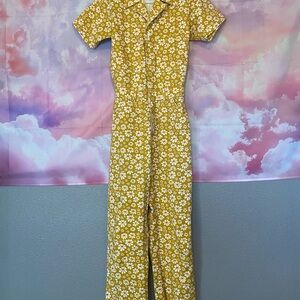 BBP big bud press DAISY yellow jumpsuit XS